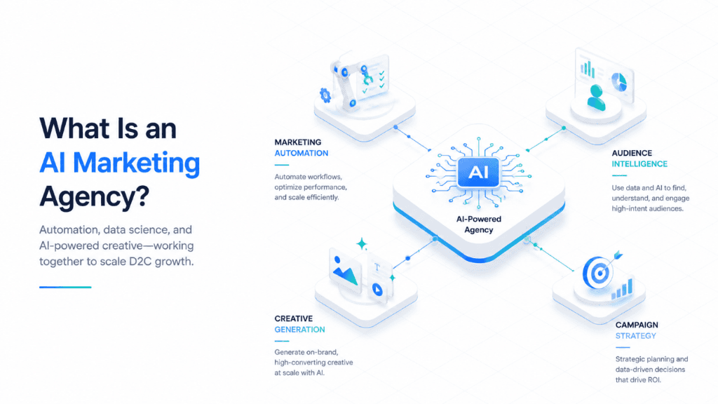 What Is an AI Marketing Agency — Marketing Automation, Audience Intelligence, Creative Generation, Campaign Strategy