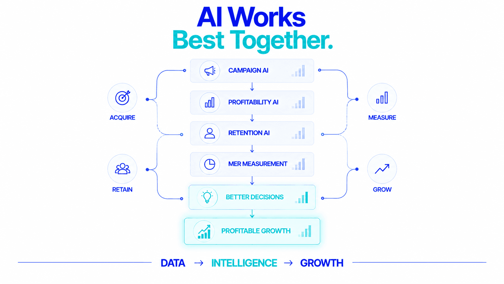 AI works best together: campaign, profitability, retention and measurement layers